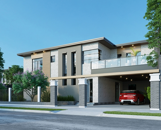 ガレージのある家